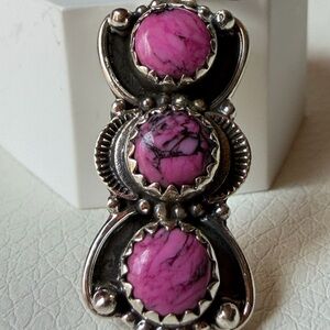 Cherry Dahlia Stone Sterling Silver Pendent